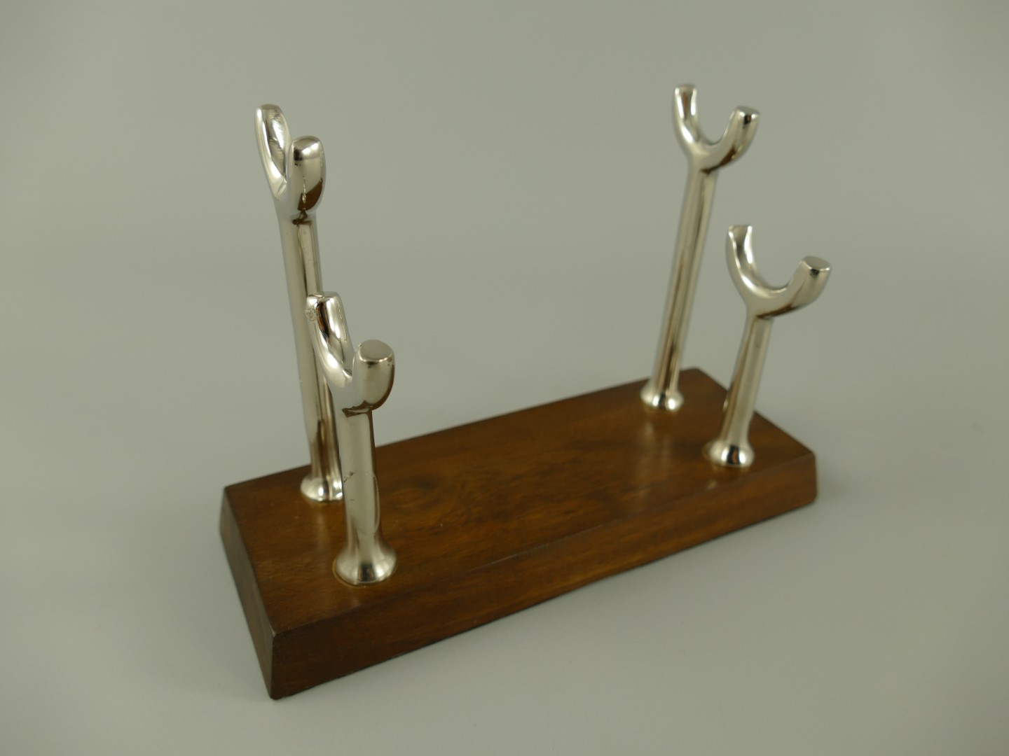 Brieföffner/Lupe liegend ständer vernickelt L.24cm