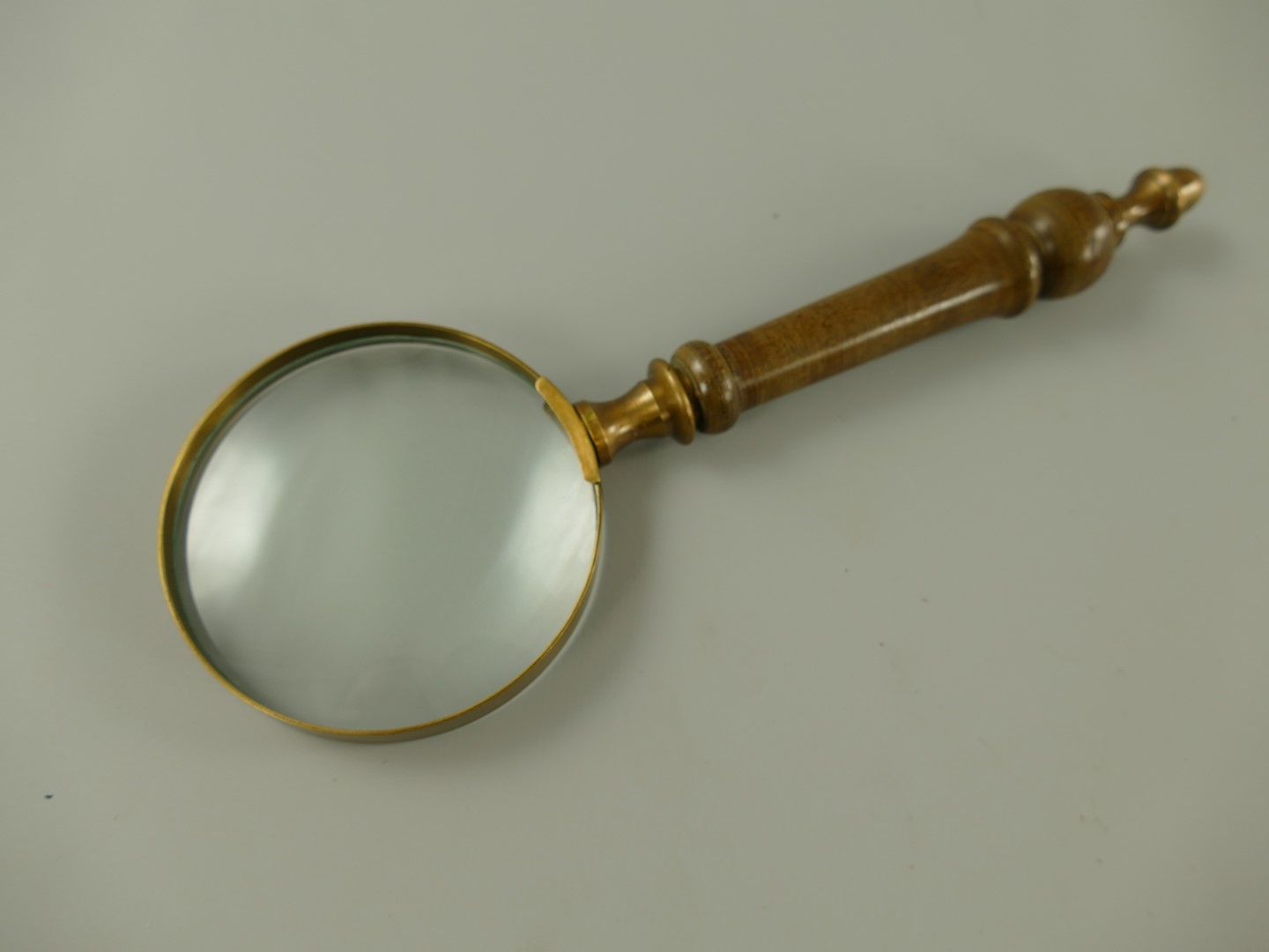 Brieföffner/Lupe brüniert liegend ständer L.24cm