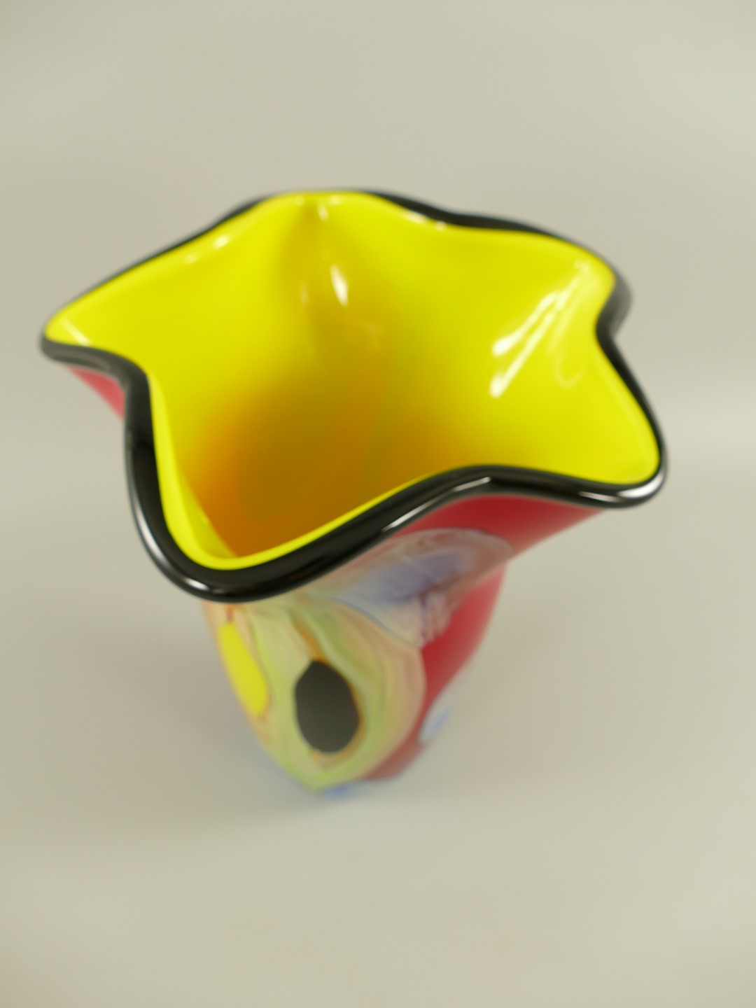 *ANG. Glas Vase farbe H.34cm