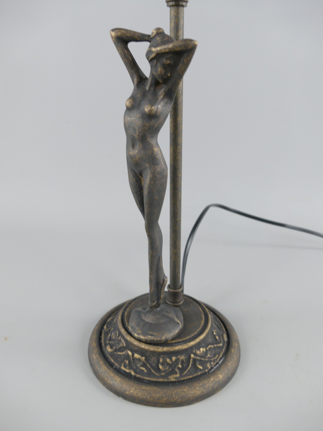 Stehlampe E14 Mes. brüin Schirm(215.002-1) H.50cm