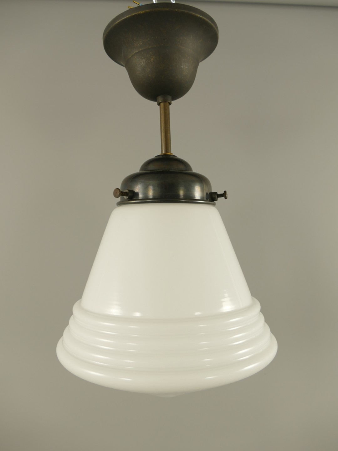 Lampe Messing brün. Schirm(111.166G2*B) H.32cm