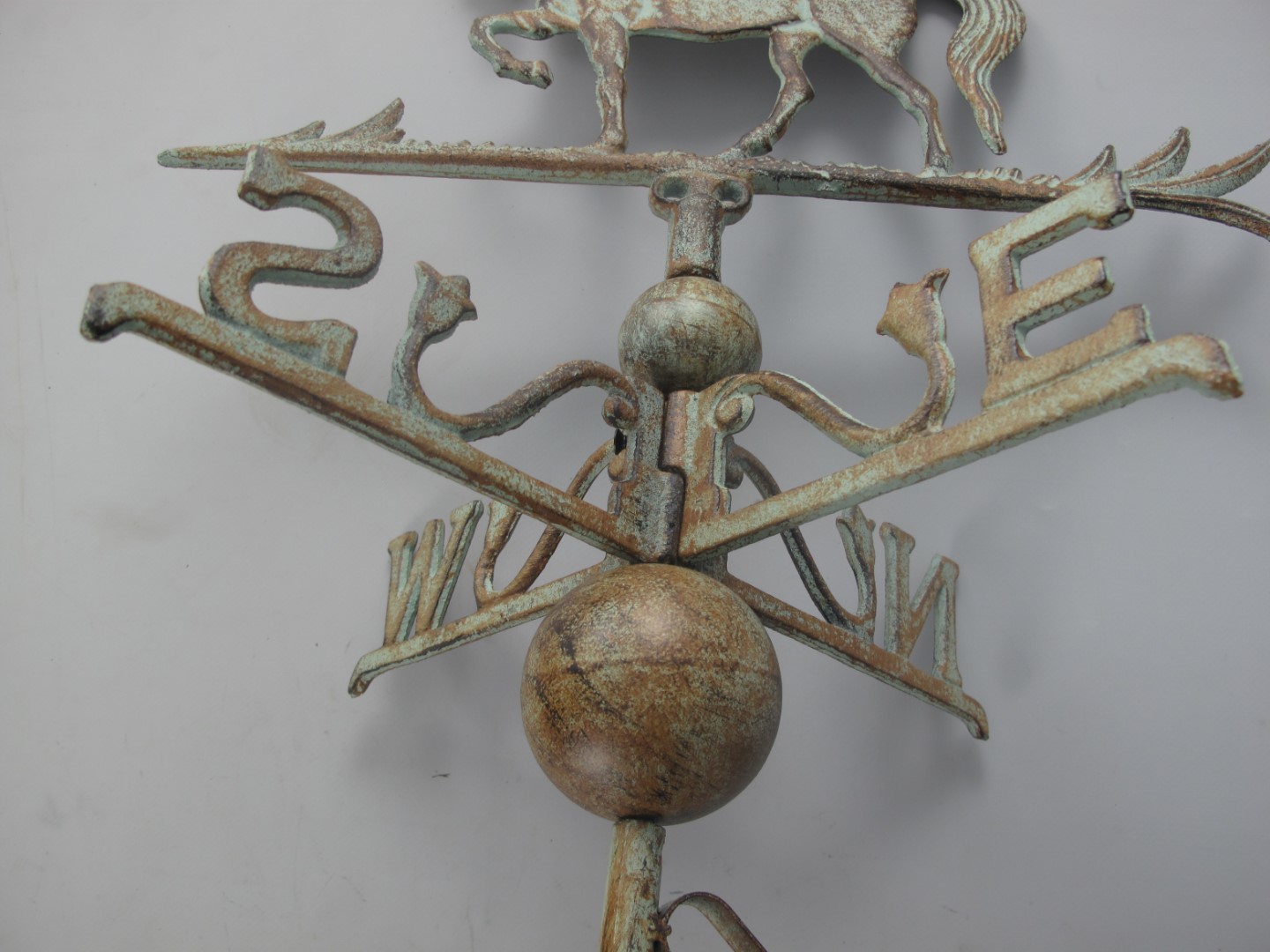 Wetterfahn(Pferd) Gußeisen farbig H.60cm